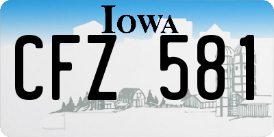 IA license plate CFZ581
