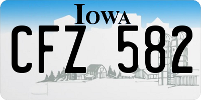 IA license plate CFZ582