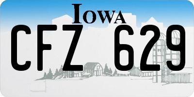 IA license plate CFZ629