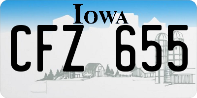 IA license plate CFZ655