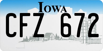 IA license plate CFZ672