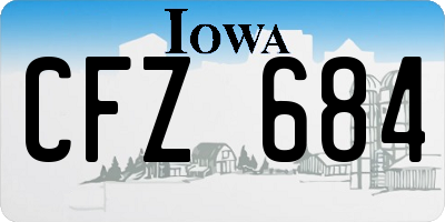 IA license plate CFZ684
