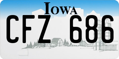 IA license plate CFZ686