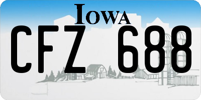 IA license plate CFZ688