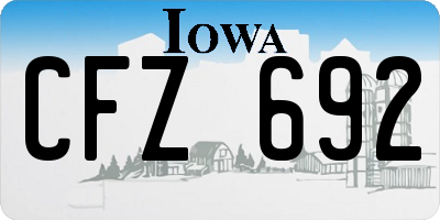IA license plate CFZ692