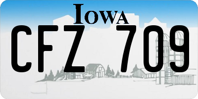 IA license plate CFZ709