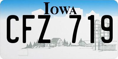 IA license plate CFZ719