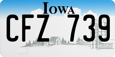 IA license plate CFZ739