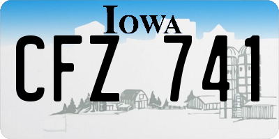 IA license plate CFZ741