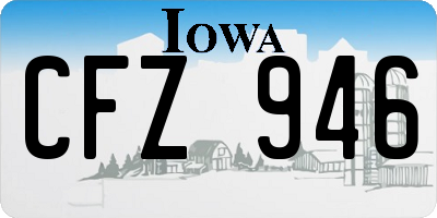 IA license plate CFZ946