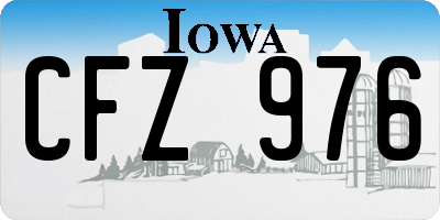 IA license plate CFZ976