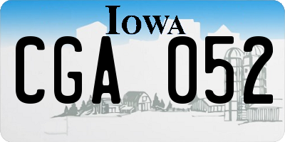 IA license plate CGA052