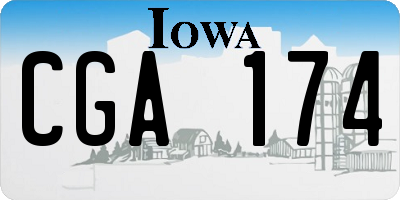 IA license plate CGA174