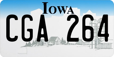 IA license plate CGA264