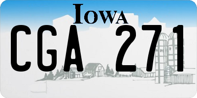 IA license plate CGA271