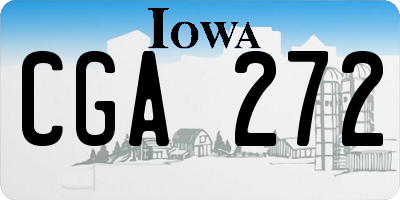 IA license plate CGA272