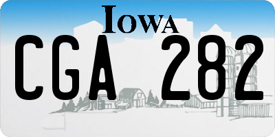 IA license plate CGA282
