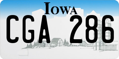 IA license plate CGA286