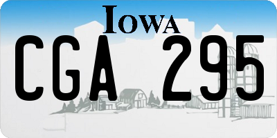 IA license plate CGA295