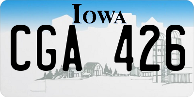 IA license plate CGA426