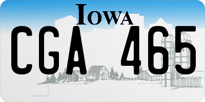 IA license plate CGA465