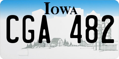 IA license plate CGA482