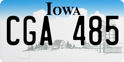 IA license plate CGA485