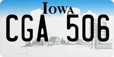 IA license plate CGA506
