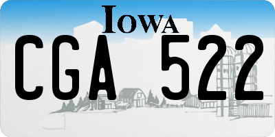IA license plate CGA522