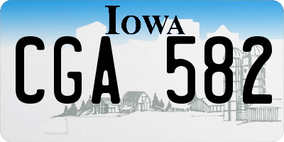 IA license plate CGA582
