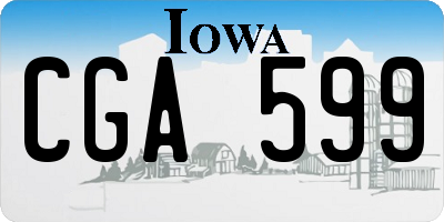 IA license plate CGA599