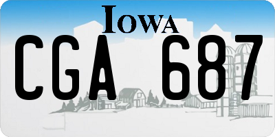 IA license plate CGA687