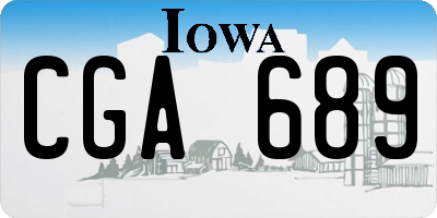 IA license plate CGA689