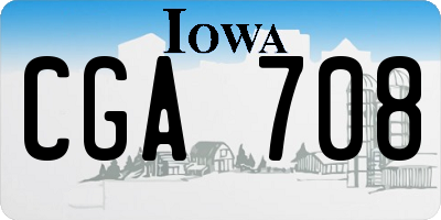 IA license plate CGA708