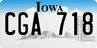 IA license plate CGA718