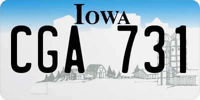 IA license plate CGA731