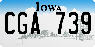 IA license plate CGA739