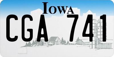 IA license plate CGA741