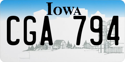 IA license plate CGA794
