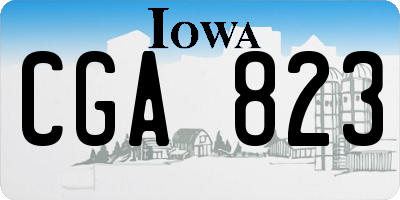 IA license plate CGA823