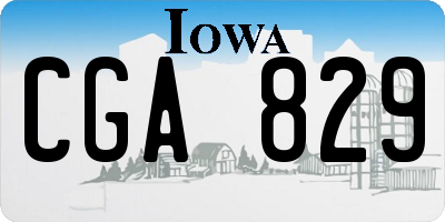 IA license plate CGA829