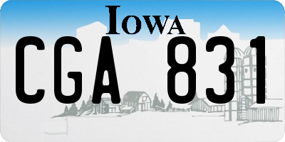 IA license plate CGA831
