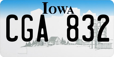 IA license plate CGA832