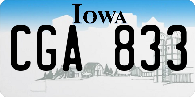 IA license plate CGA833