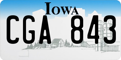 IA license plate CGA843