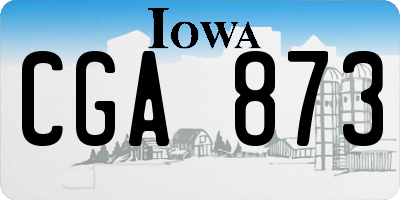 IA license plate CGA873