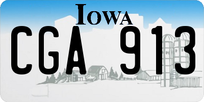IA license plate CGA913
