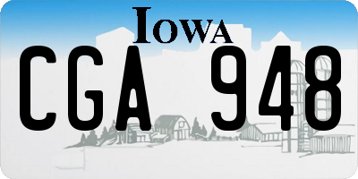 IA license plate CGA948