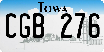 IA license plate CGB276
