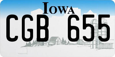 IA license plate CGB655